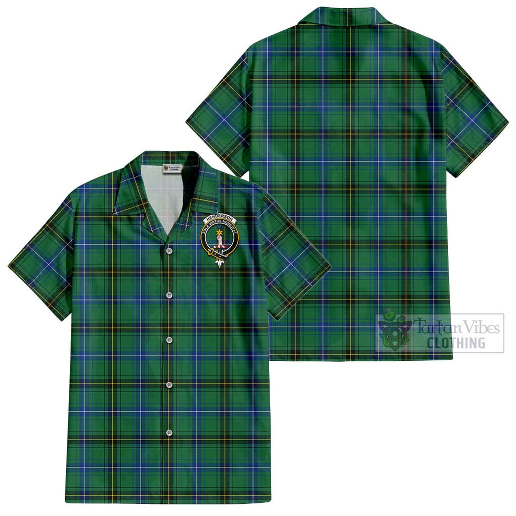 Henderson Ancient Tartan Cotton Hawaiian Shirt with Family Crest Kid - Tartan Vibes Clothing