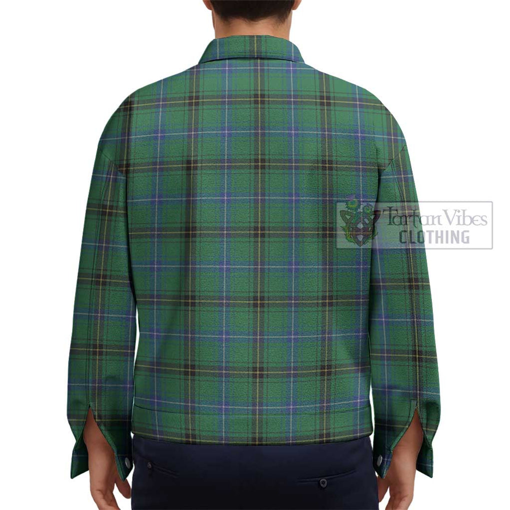 Henderson Ancient Tartan Unisex Lapel Cotton Jacket - Tartan Vibes Clothing