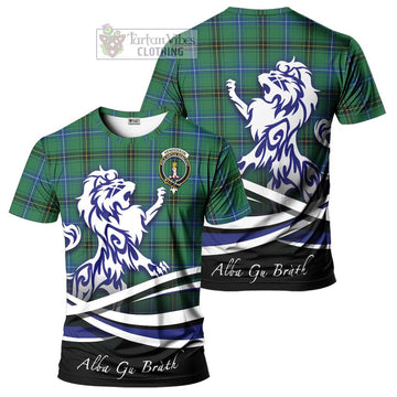 Henderson Ancient Tartan Cotton T-shirt with Alba Gu Brath Regal Lion Emblem