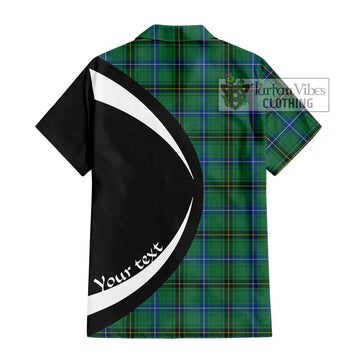 Henderson Ancient Tartan Short Sleeve Button Up with Family Crest Circle Style