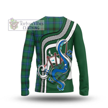 Henderson Ancient Tartan Long Sleeve T-Shirt with Epic Bagpipe Style