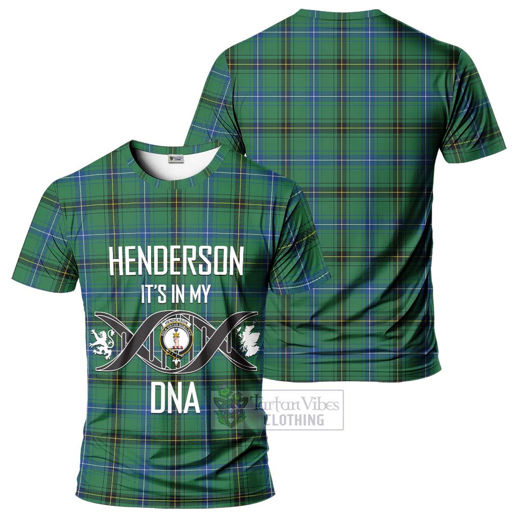 Henderson Ancient Tartan T-Shirt with Family Crest DNA In Me Style - Tartan Vibes Clothing