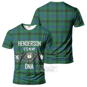 Henderson Ancient Tartan T-Shirt with Family Crest DNA In Me Style