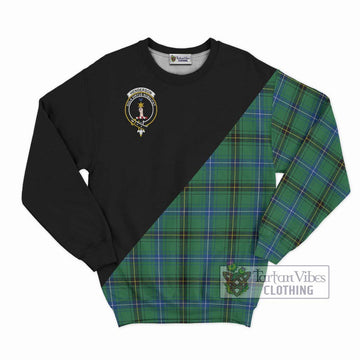 Henderson Ancient Tartan Sweatshirt with Family Crest and Military Logo Style