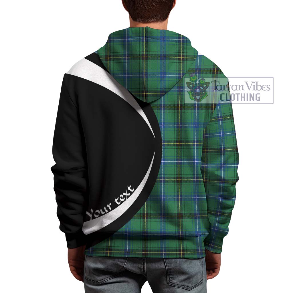 Tartan Vibes Clothing Henderson Ancient Tartan Hoodie with Family Crest Circle Style