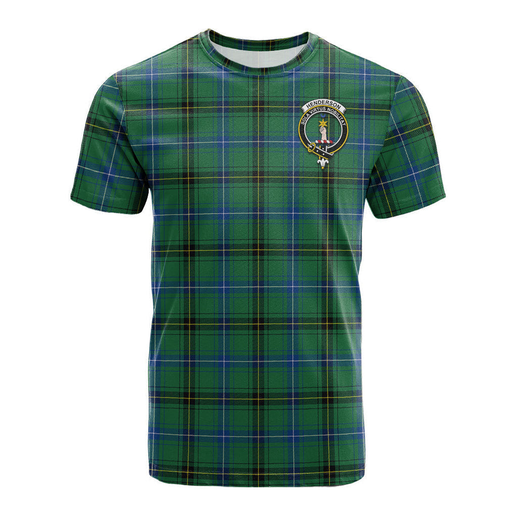 Henderson Ancient Tartan T-Shirt with Family Crest - Tartan Vibes Clothing