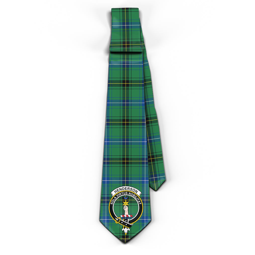 Henderson Ancient Tartan Classic Necktie with Family Crest - Tartan Vibes Clothing