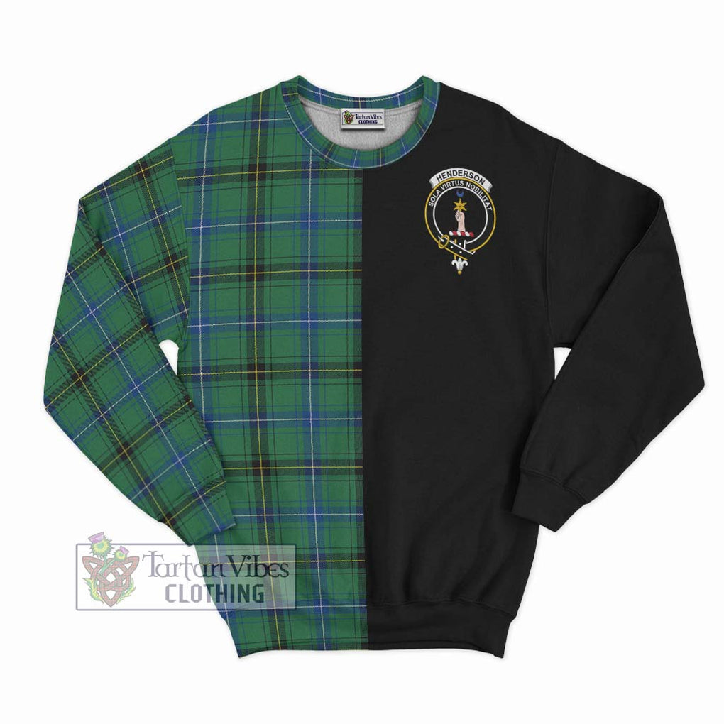 Henderson Ancient Tartan Sweatshirt with Family Crest and Half Of Me Style - Tartanvibesclothing Shop