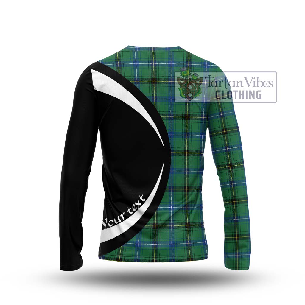 Henderson Ancient Tartan Long Sleeve T-Shirt with Family Crest Circle Style - Tartan Vibes Clothing