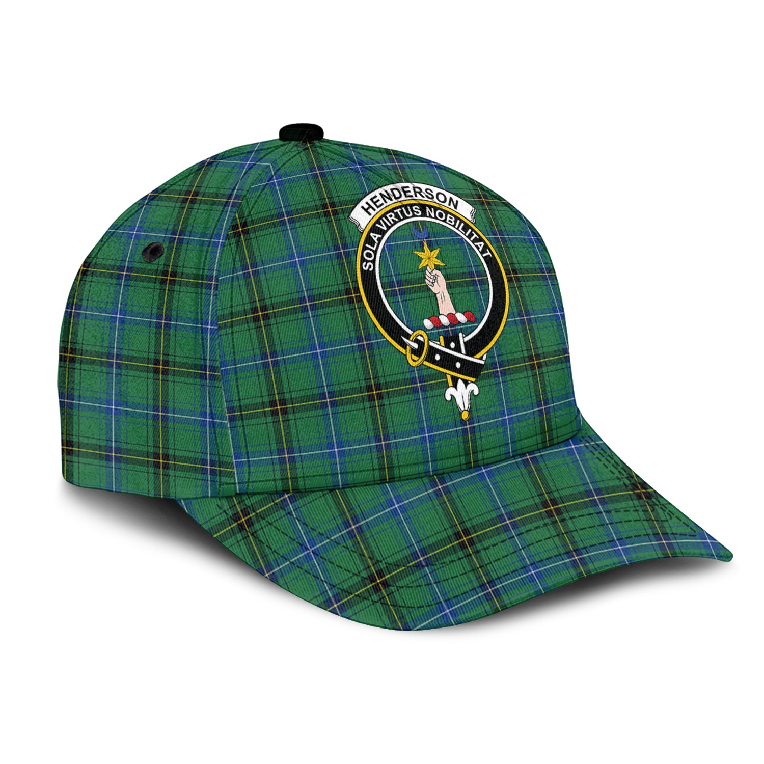 Henderson Ancient Tartan Classic Cap with Family Crest - Tartan Vibes Clothing