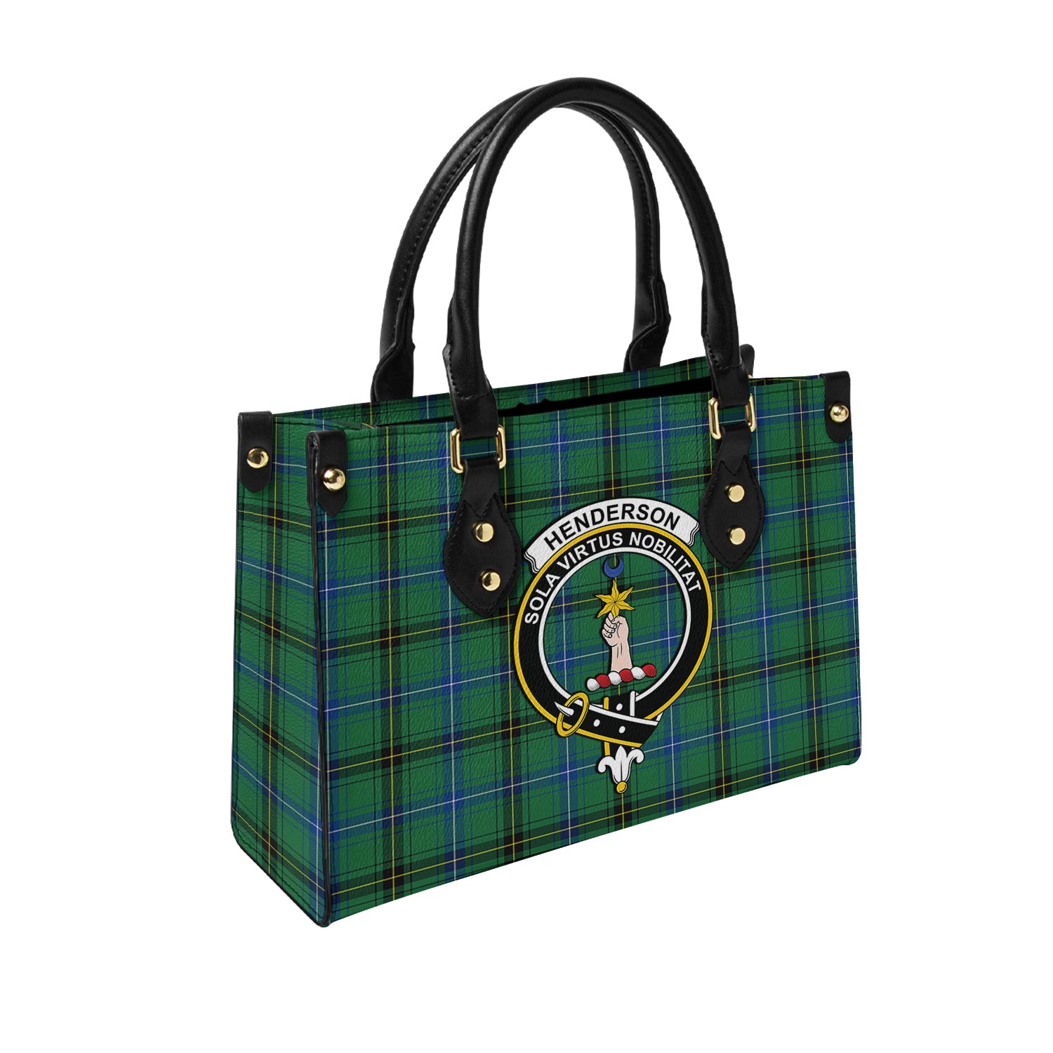 henderson-ancient-tartan-leather-bag-with-family-crest