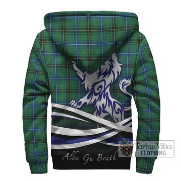 Henderson Ancient Tartan Sherpa Hoodie with Alba Gu Brath Regal Lion Emblem