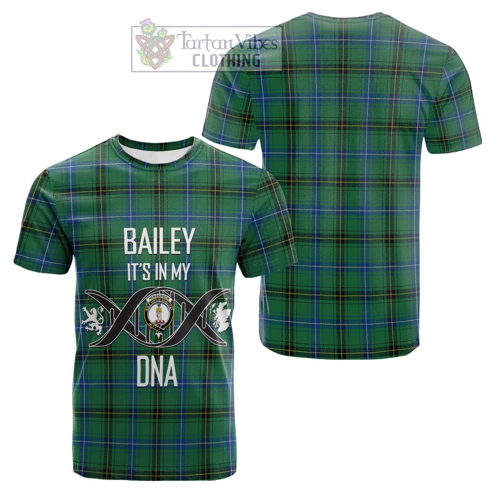 Tartan Vibes Clothing Henderson Ancient Tartan Cotton T-shirt with Family Crest DNA In Me Style