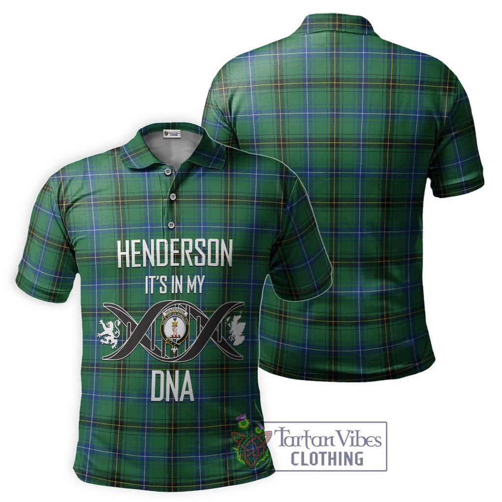 Henderson Ancient Tartan Polo Shirt with Family Crest DNA In Me Style - Tartanvibesclothing Shop