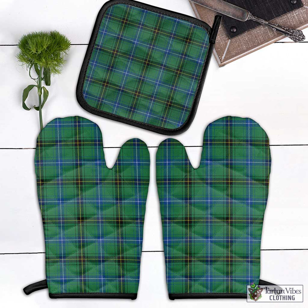 Henderson Ancient Tartan Combo Oven Mitt & Pot-Holder Combo 1 Oven Mitt & 1 Pot-Holder Black - Tartan Vibes Clothing