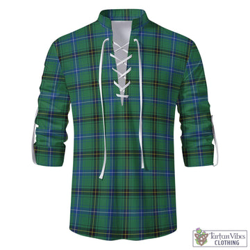 Henderson Ancient Tartan Men's Scottish Traditional Jacobite Ghillie Kilt Shirt