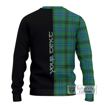 Henderson Ancient Tartan Ugly Sweater with Family Crest and Half Of Me Style