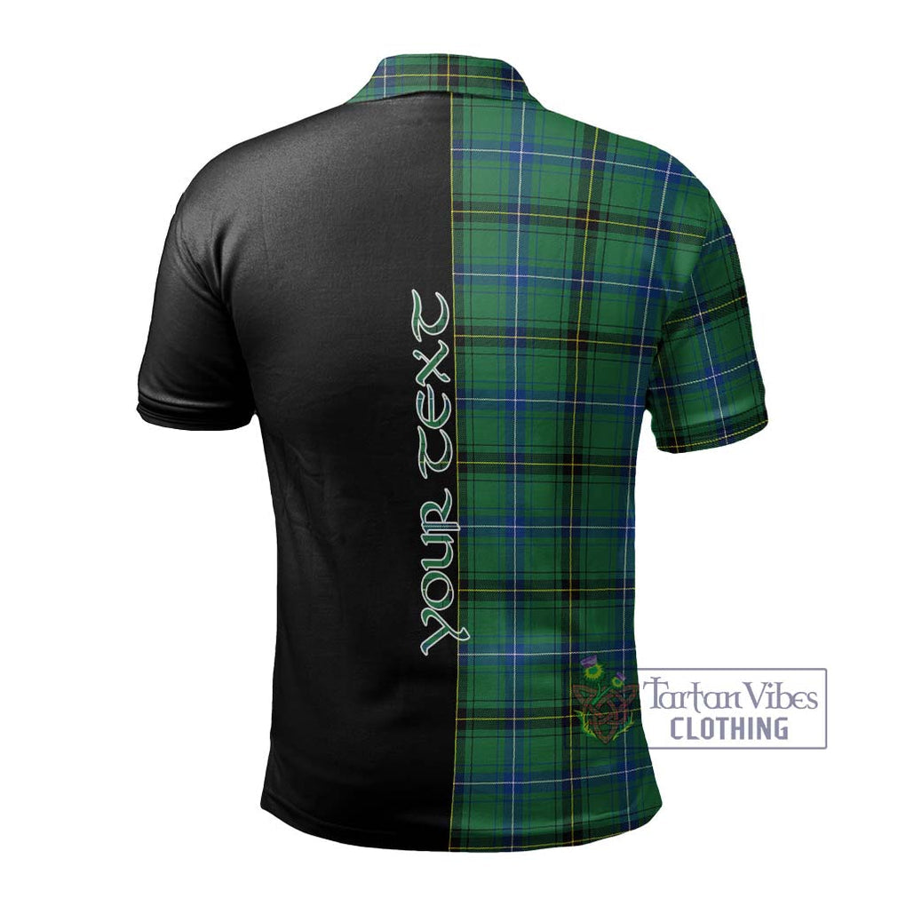 Henderson Ancient Tartan Polo Shirt with Family Crest and Half Of Me Style - Tartanvibesclothing Shop