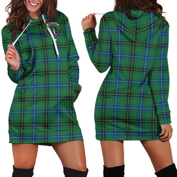 Henderson Ancient Tartan Hoodie Dress with Family Crest