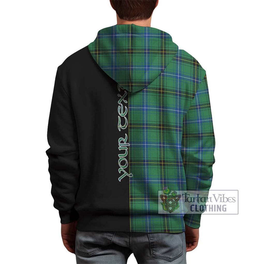 Henderson Ancient Tartan Hoodie with Family Crest and Half Of Me Style - Tartanvibesclothing Shop