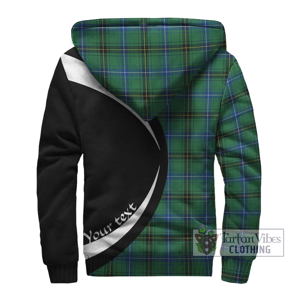 Henderson Ancient Tartan Sherpa Hoodie with Family Crest Circle Style - Tartan Vibes Clothing