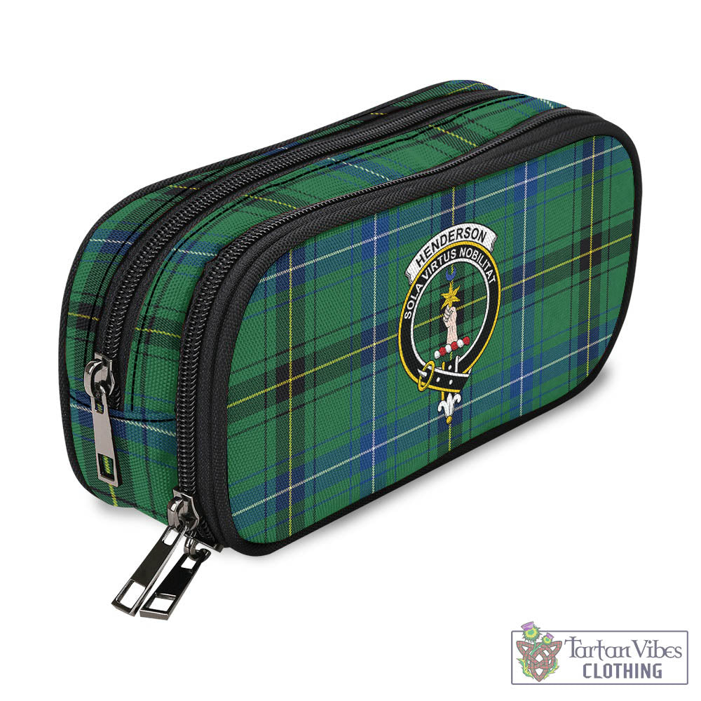 Tartan Vibes Clothing Henderson Ancient Tartan Pen and Pencil Case with Family Crest