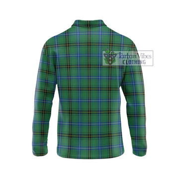 Henderson Ancient Tartan Long Sleeve Polo Shirt with Family Crest DNA In Me Style