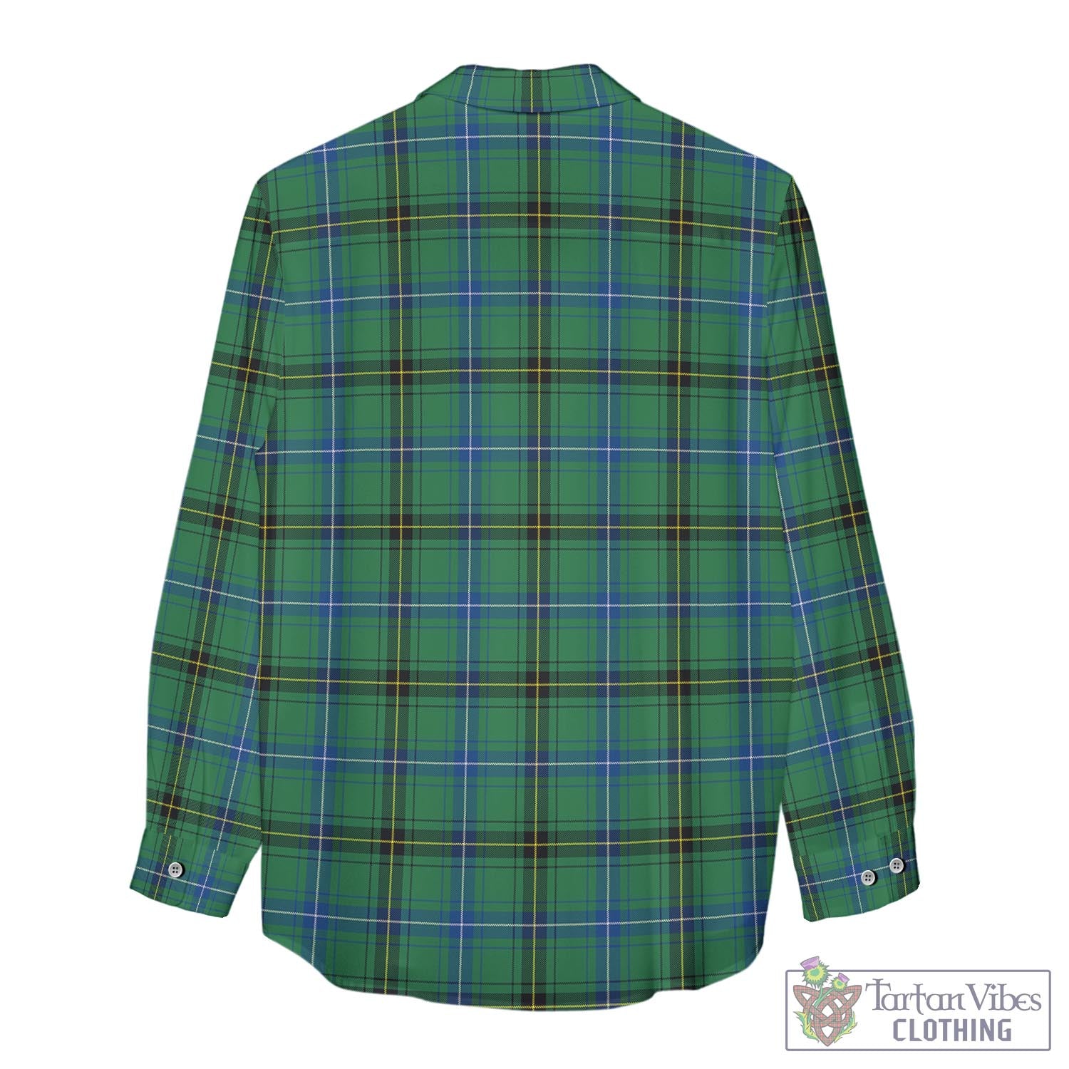 Tartan Vibes Clothing Henderson Ancient Tartan Womens Casual Shirt with Family Crest