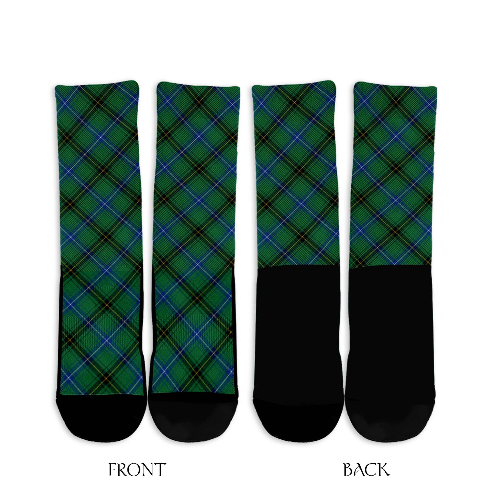 Henderson Ancient Tartan Crew Socks Cross Tartan Style - Tartanvibesclothing