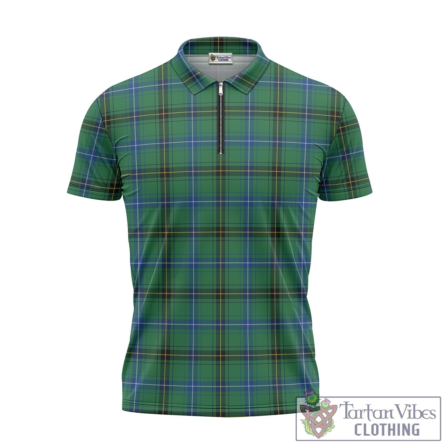 Tartan Vibes Clothing Henderson Ancient Tartan Zipper Polo Shirt