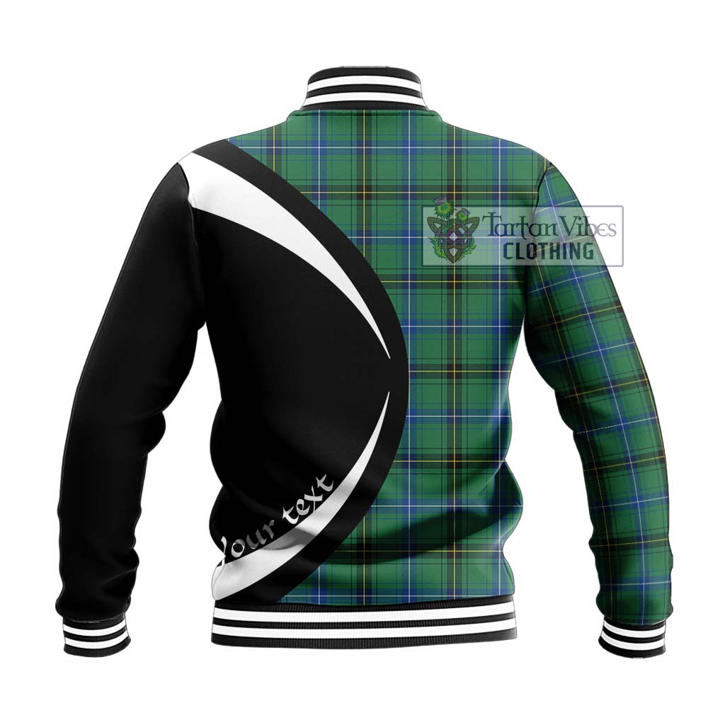 Henderson Ancient Tartan Baseball Jacket with Family Crest Circle Style - Tartan Vibes Clothing