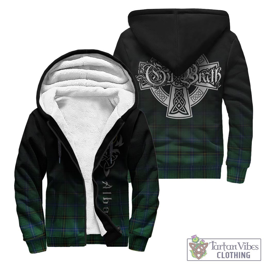 Tartan Vibes Clothing Henderson Ancient Tartan Sherpa Hoodie Featuring Alba Gu Brath Family Crest Celtic Inspired