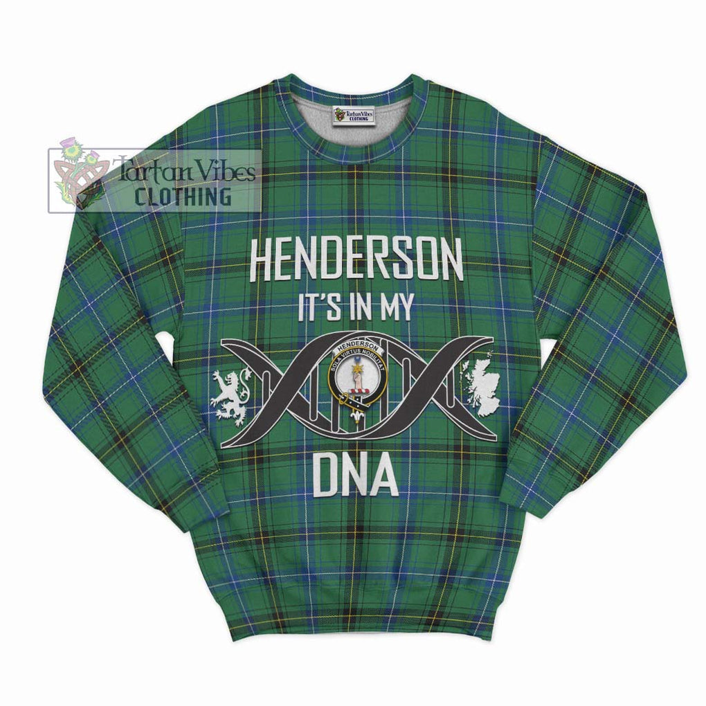 Henderson Ancient Tartan Sweatshirt with Family Crest DNA In Me Style - Tartanvibesclothing Shop