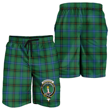 Henderson Ancient Tartan Mens Shorts with Family Crest