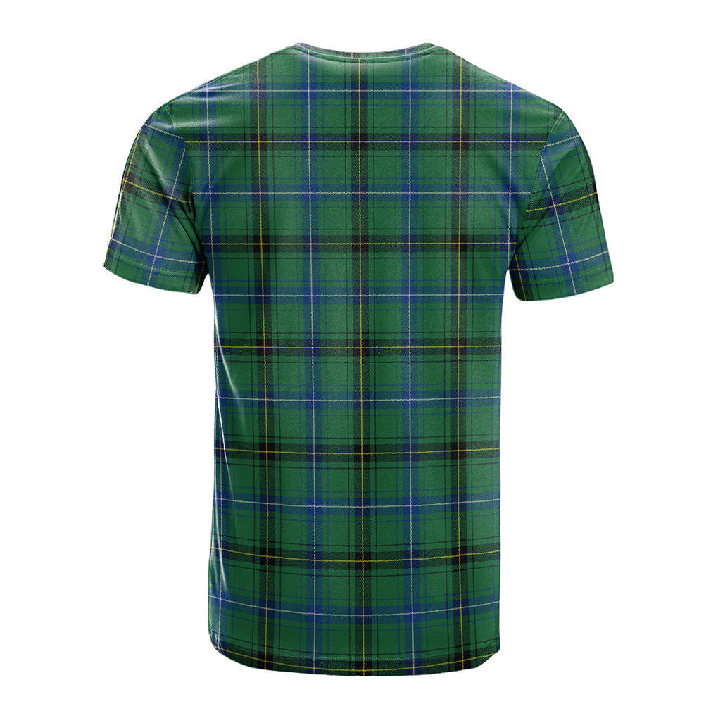 Henderson Ancient Tartan T-Shirt with Family Crest - Tartan Vibes Clothing