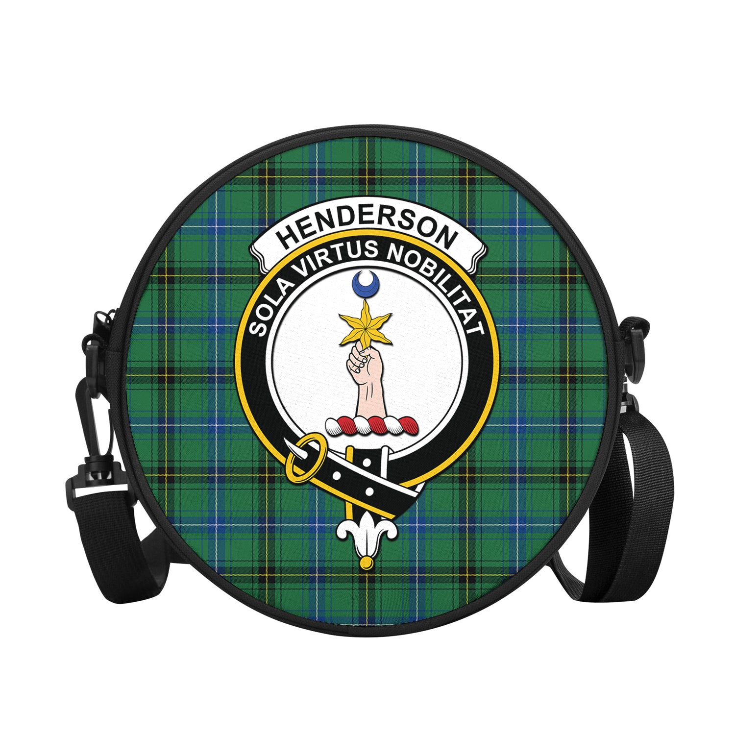 henderson-ancient-tartan-round-satchel-bags-with-family-crest