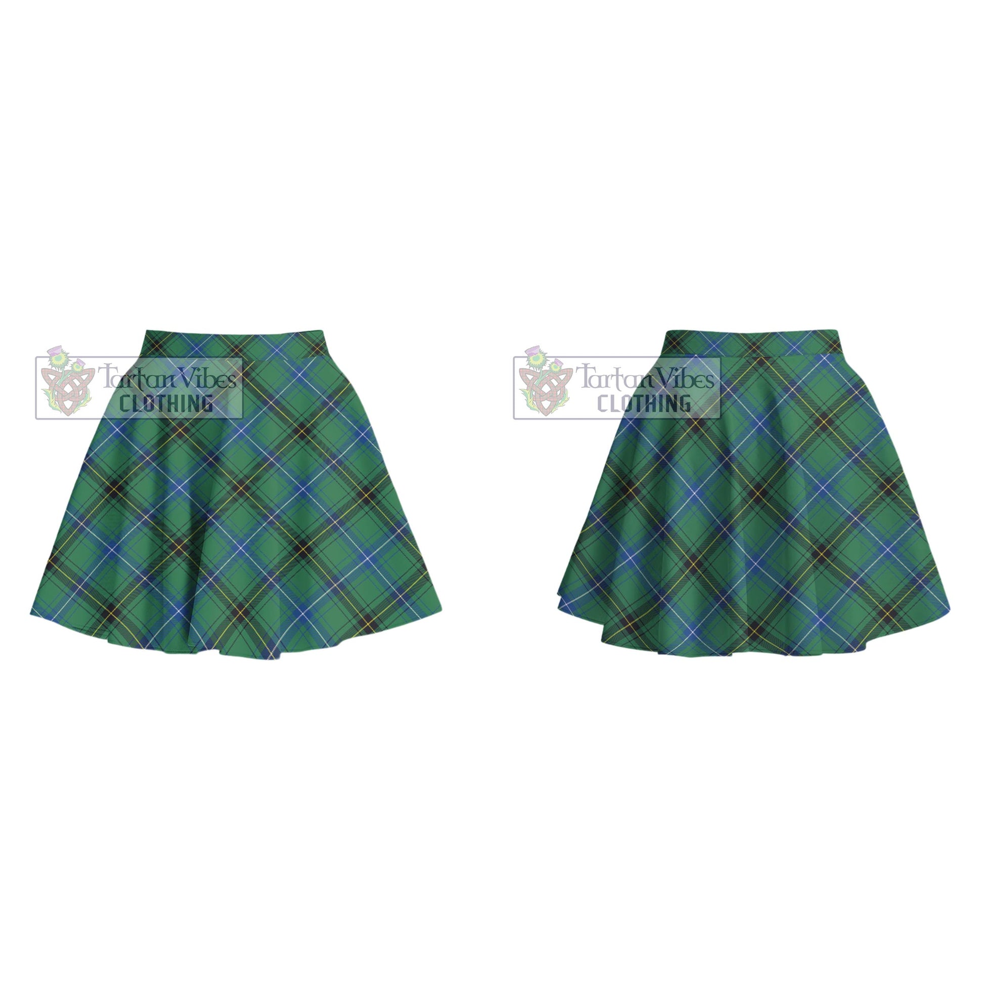 Tartan Vibes Clothing Henderson Ancient Tartan Women's Plated Mini Skirt