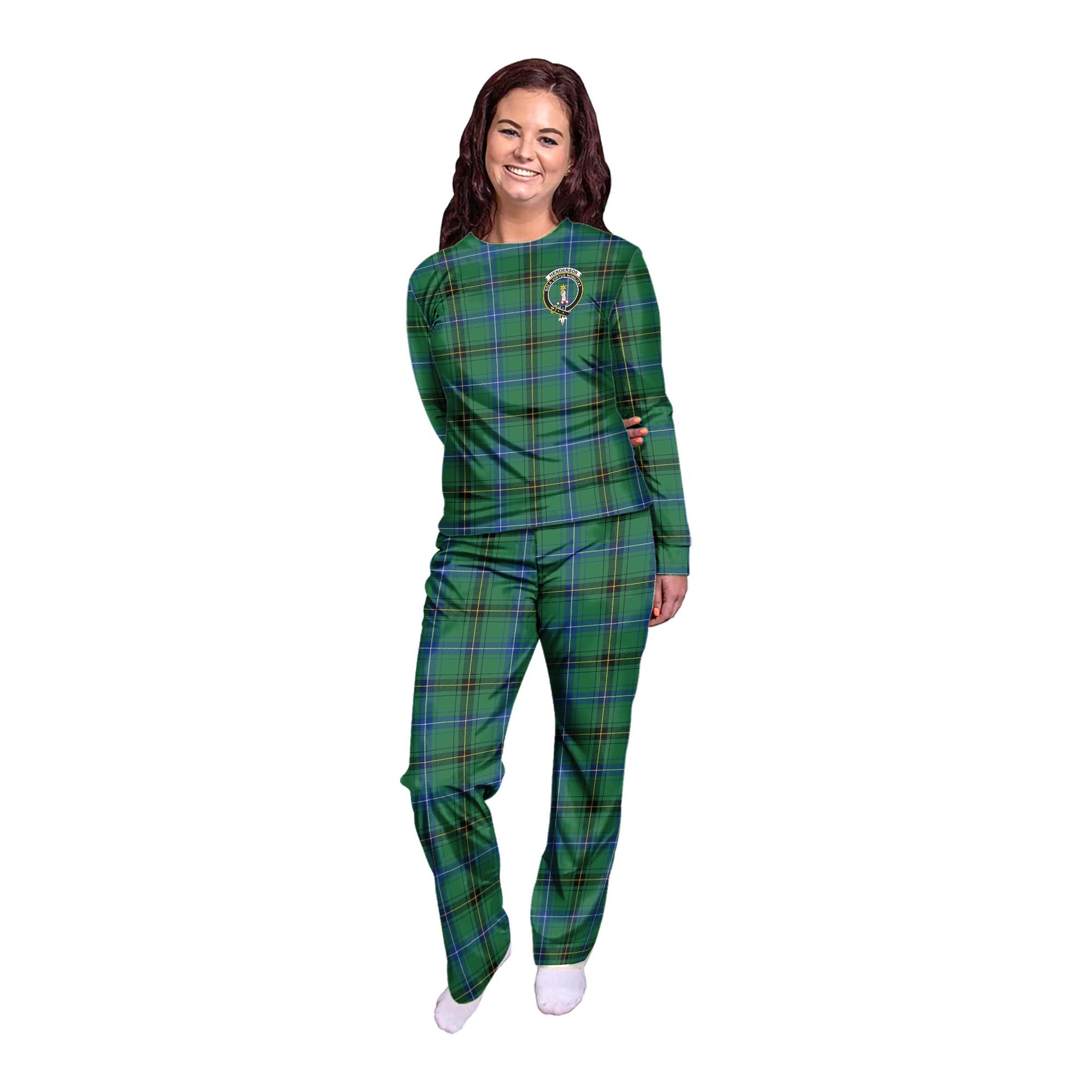 Henderson Ancient Tartan Pajamas Family Set with Family Crest - Tartan Vibes Clothing