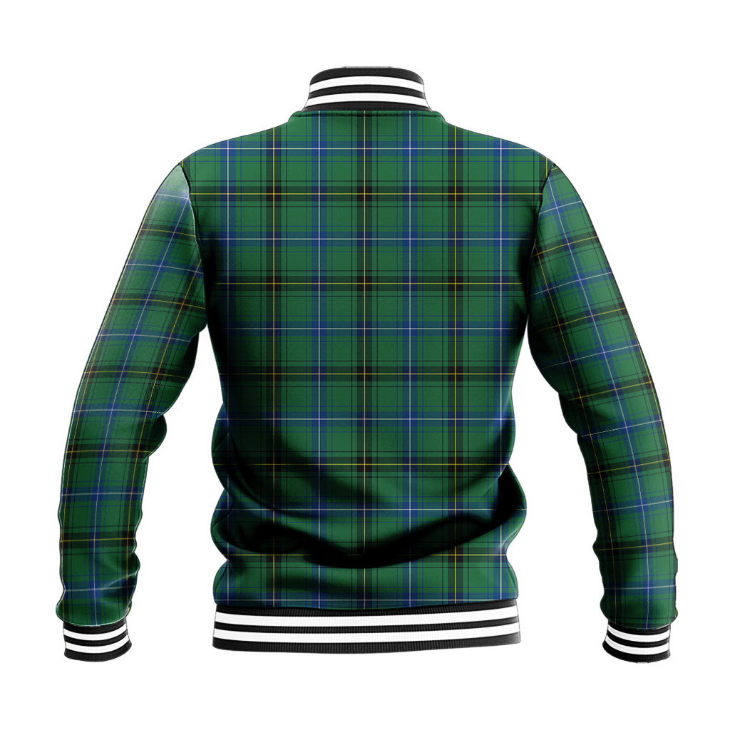 Henderson Ancient Tartan Baseball Jacket with Family Crest - Tartan Vibes Clothing