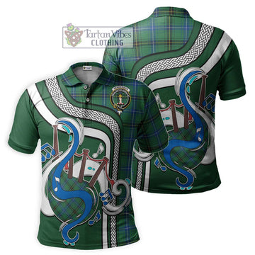 Henderson Ancient Tartan Polo Shirt with Epic Bagpipe Style