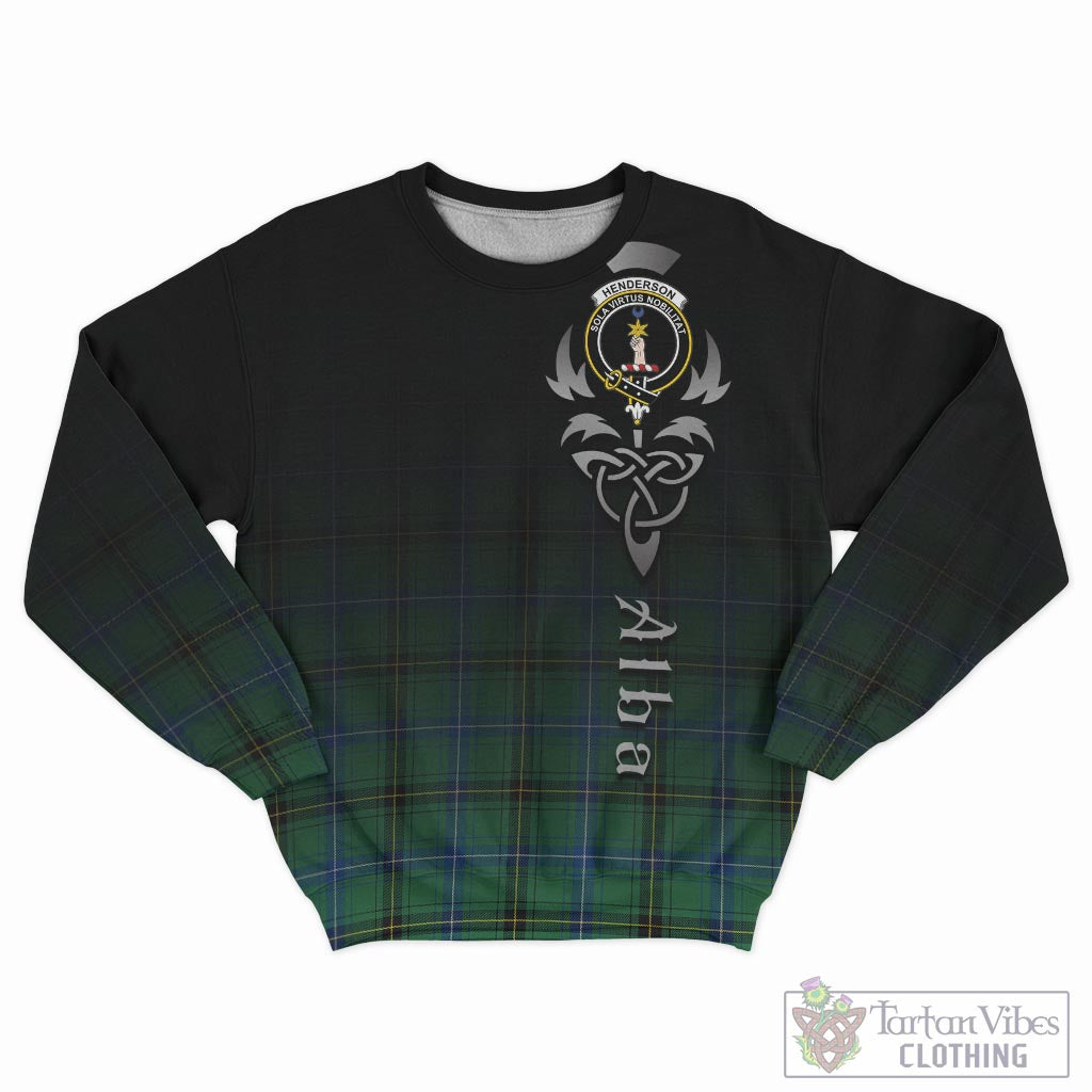 Tartan Vibes Clothing Henderson Ancient Tartan Sweatshirt Featuring Alba Gu Brath Family Crest Celtic Inspired