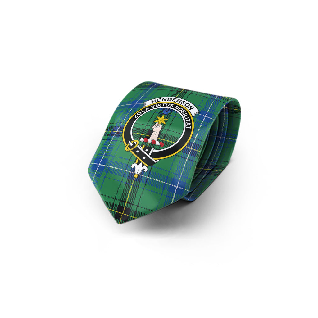 Henderson Ancient Tartan Classic Necktie with Family Crest - Tartan Vibes Clothing