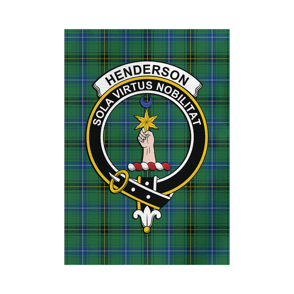 Henderson Ancient Tartan Flag with Family Crest - Tartan Vibes Clothing