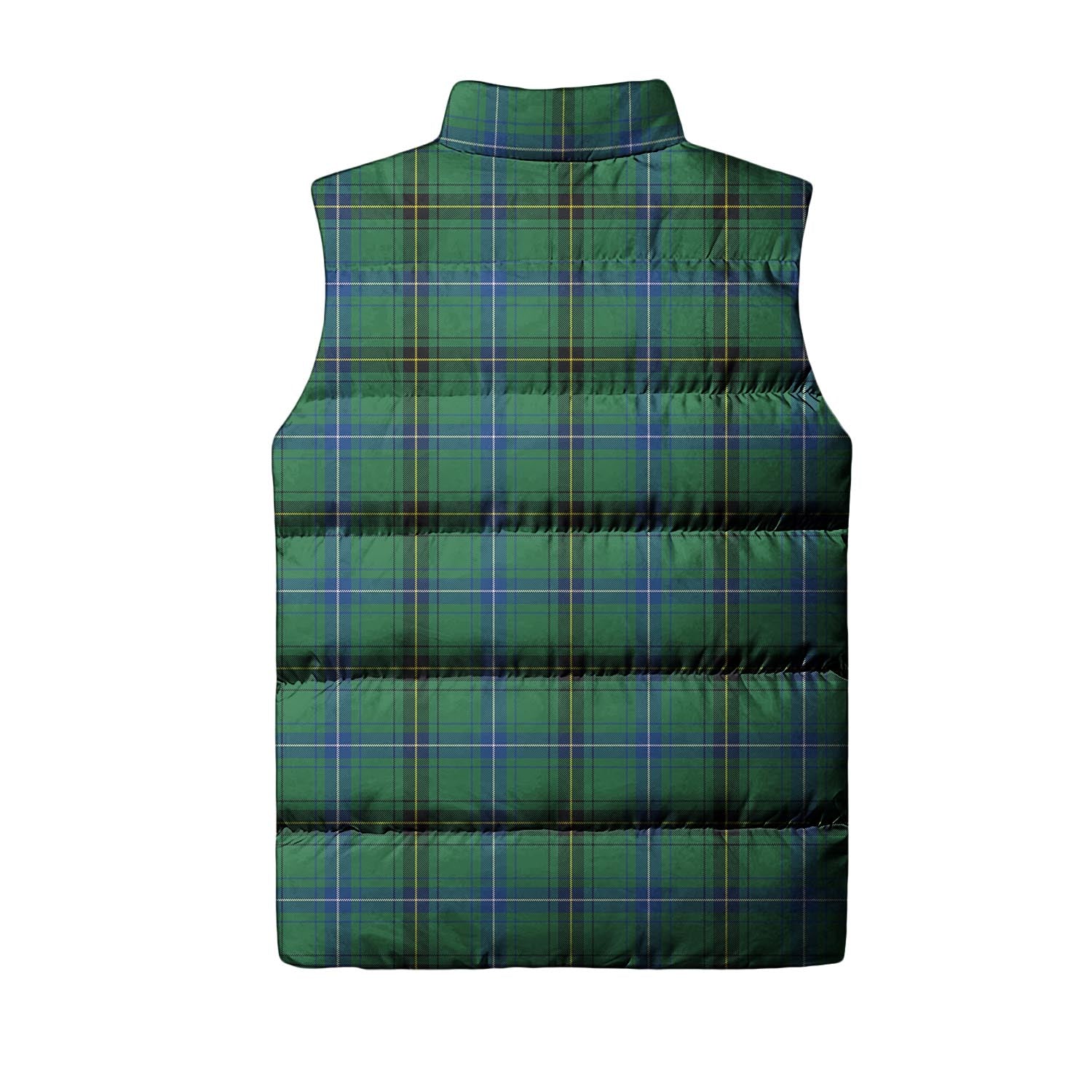 Henderson Ancient Tartan Sleeveless Puffer Jacket with Family Crest - Tartanvibesclothing