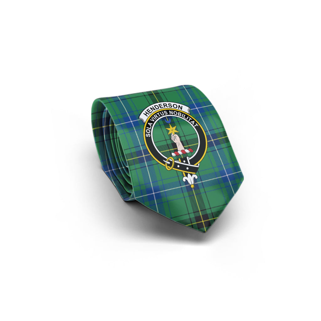 Henderson Ancient Tartan Classic Necktie with Family Crest - Tartan Vibes Clothing