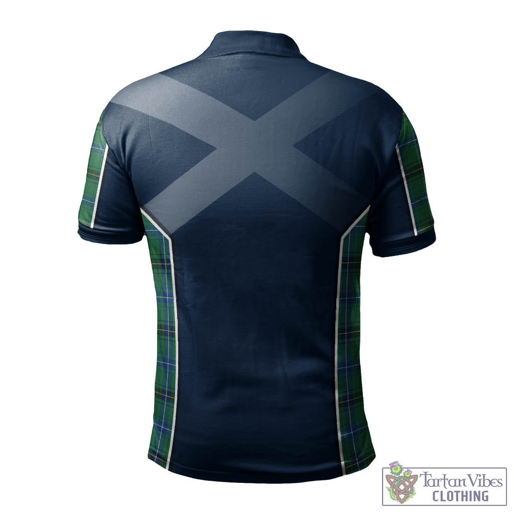 Tartan Vibes Clothing Henderson Ancient Tartan Men's Polo Shirt with Family Crest and Lion Rampant Vibes Sport Style