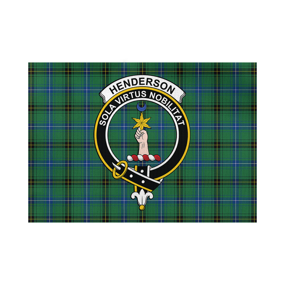 Henderson Ancient Tartan Flag with Family Crest - Tartan Vibes Clothing