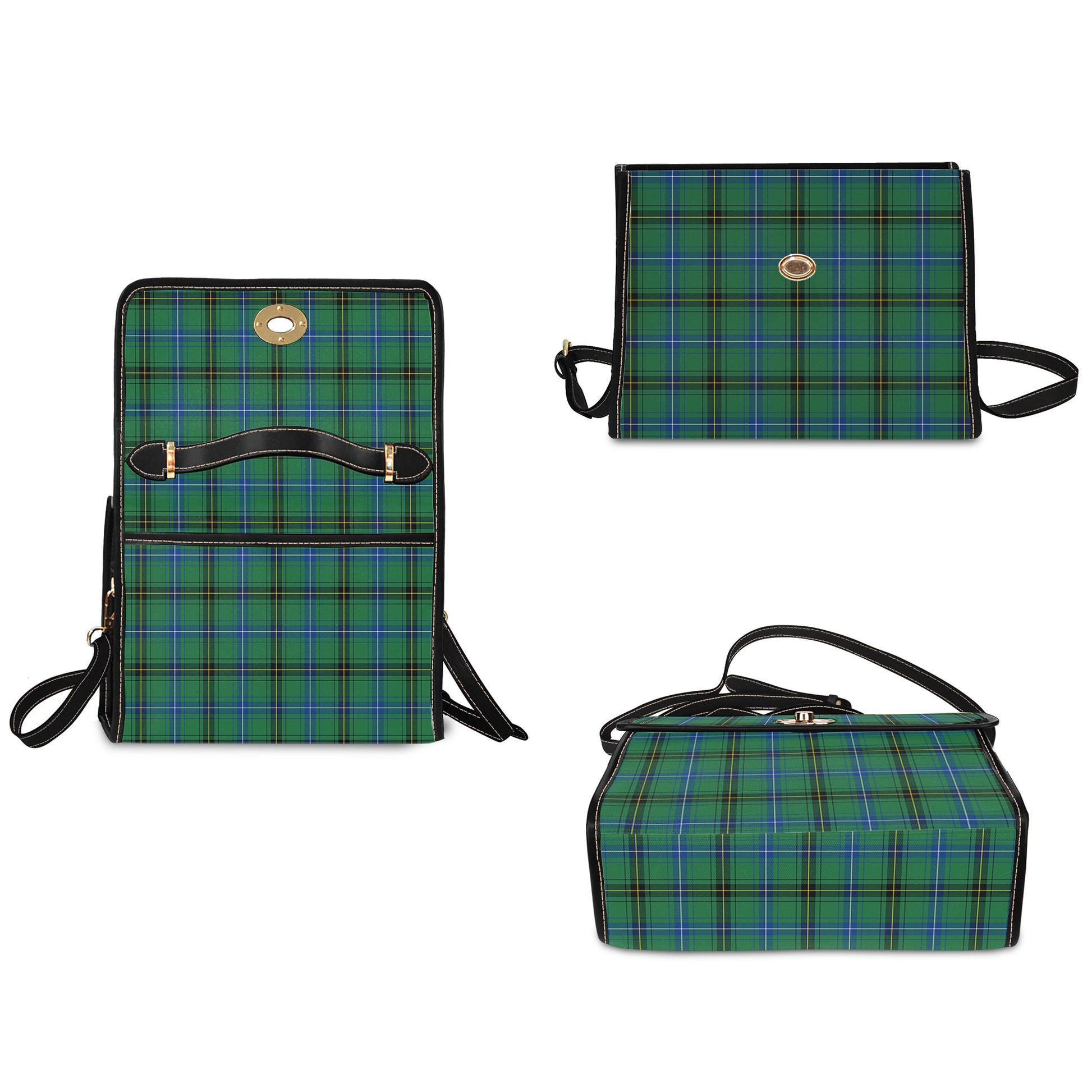 henderson-ancient-tartan-leather-strap-waterproof-canvas-bag