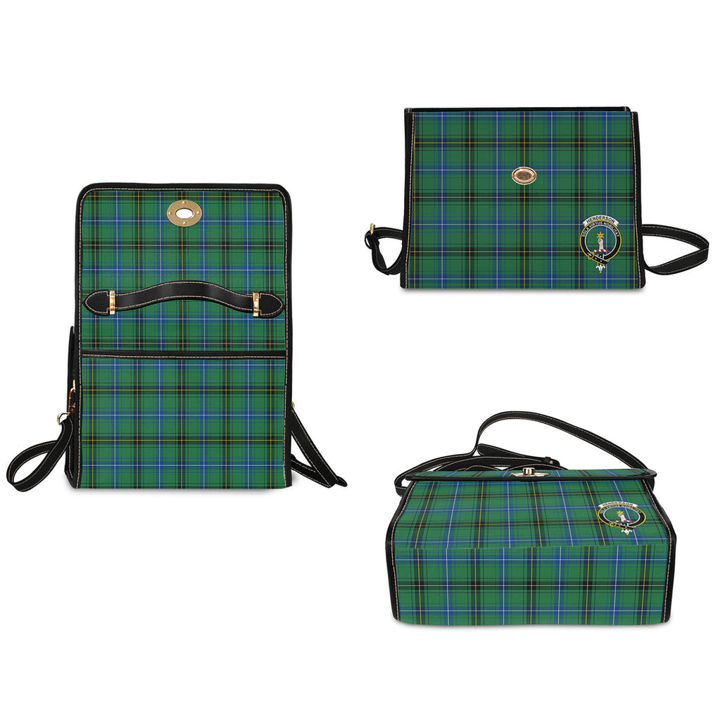 henderson-ancient-tartan-leather-strap-waterproof-canvas-bag-with-family-crest