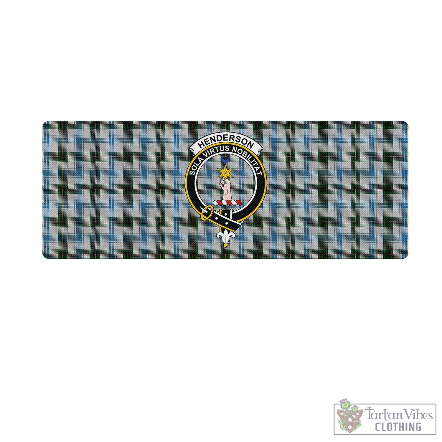 Tartan Vibes Clothing Henderson Dress Tartan Mouse Pad with Family Crest